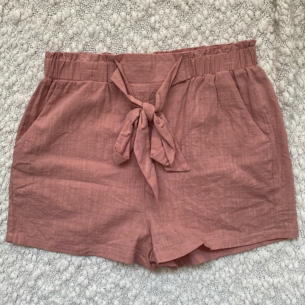 Blush Linen Shorts